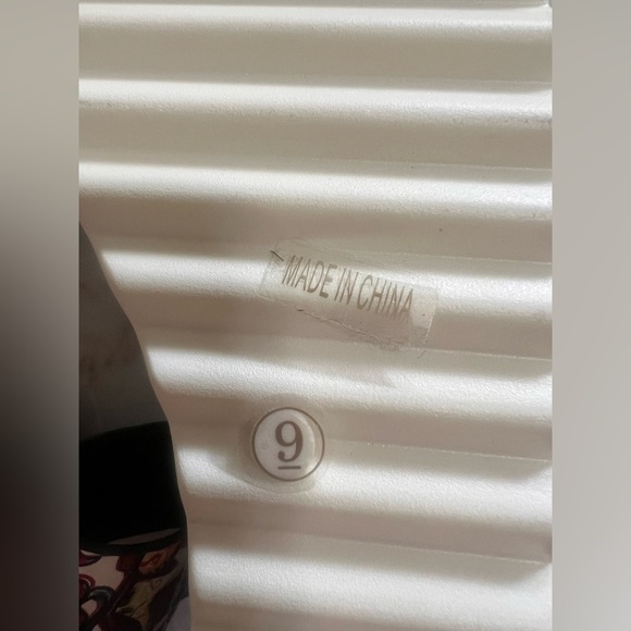 Bamboo Effie Women's Size 9 Multicolor Abstract Open-Toed Platform Sandals 👀 - Picture 5 of 6